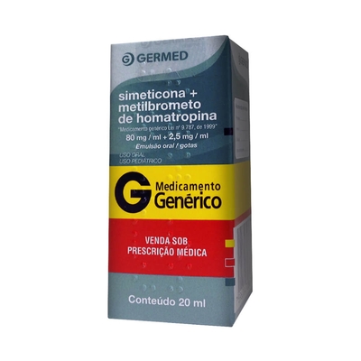 Imagem do produto DIMETICONA 80MG + METILBROMETO DE HOMATROPINA 2,5MG GERMED GENERICOS FRASCO GOTAS COM 20ML