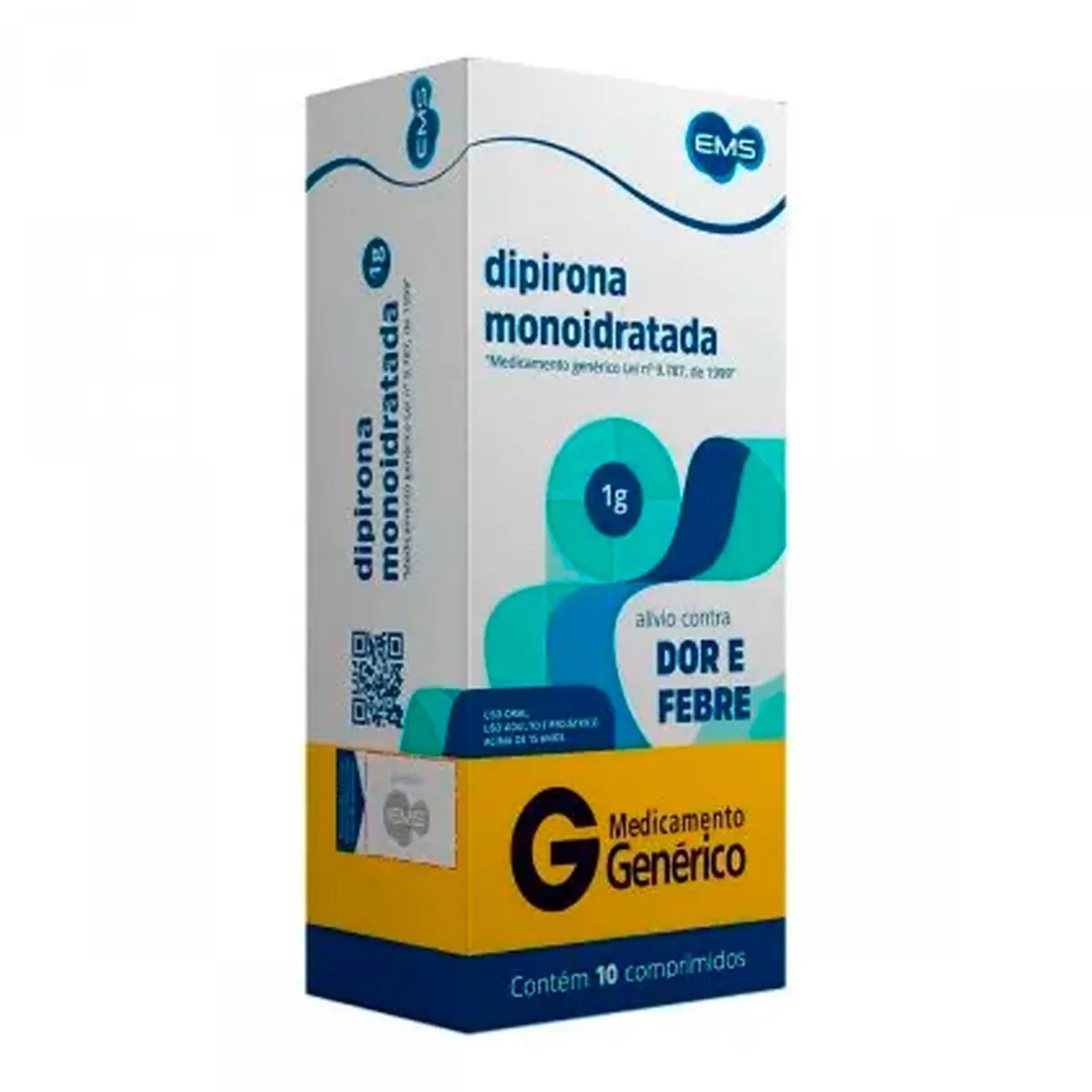 Imagem do produto DIPIRONA MONOIDRATADA 1G EMS GENERICO CAIXA COM 10 COMPRIMIDOS
