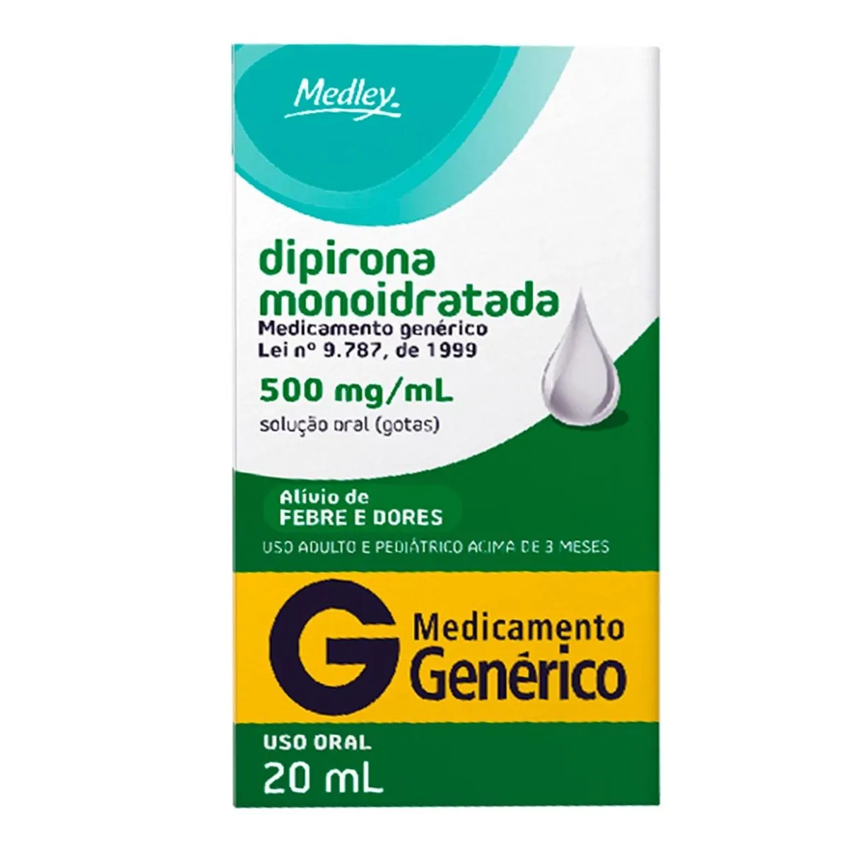 Thumbnail de DIPIRONA MONOIDRATADA 500MG/ML SOLUCAO ORAL MEDLEY GENERICO FRASCO GOTAS COM 20ML