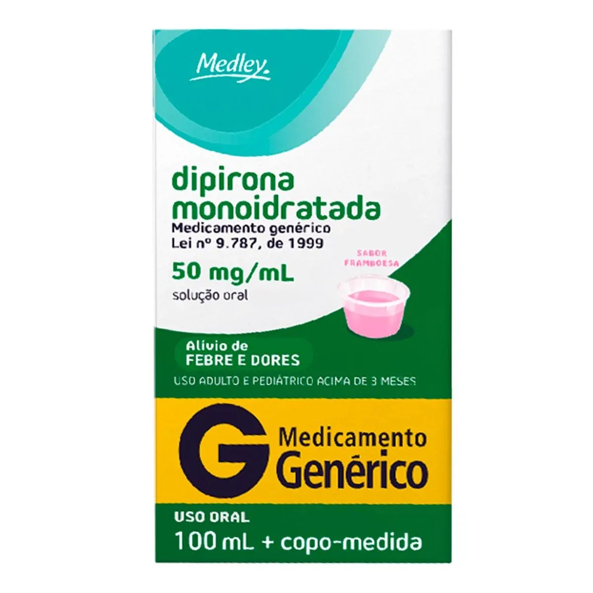 Thumbnail de DIPIRONA MONOIDRATADA 50MG/ML SOLUCAO ORAL MEDLEY GENERICO COM 100ML E COPO MEDIDA