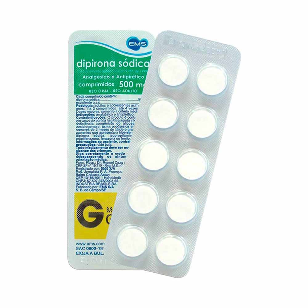 Imagem do produto DIPIRONA SODICA 500MG EMS GENERICO CAIXA COM 240 COMPRIMIDOS