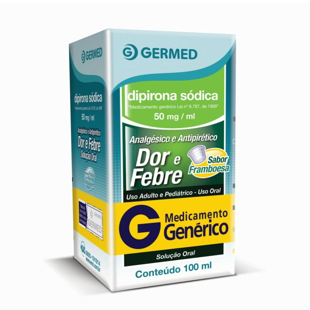 Imagem do produto DIPIRONA SODICA 50MG SOLUCAO ORAL GERMED GENERICOS FRASCO COM 100ML