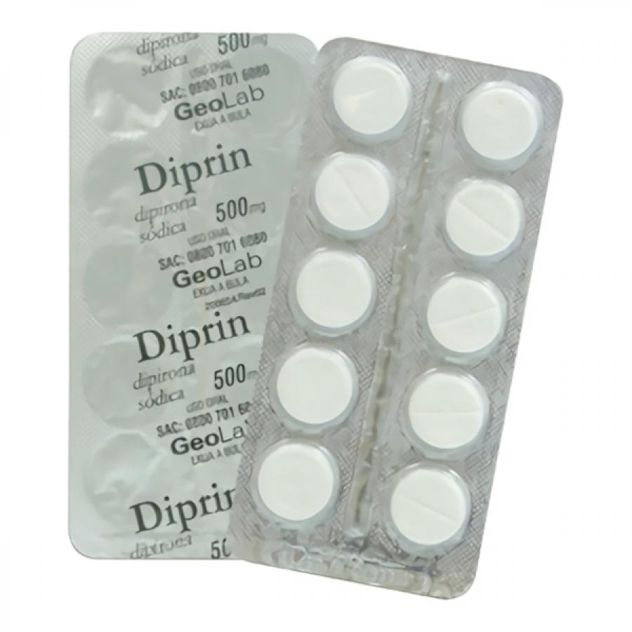 Imagem do produto DIPRIN 500MG GEOLAB CAIXA COM 10 BLOCOS DE 10 COMPRIMIDOS