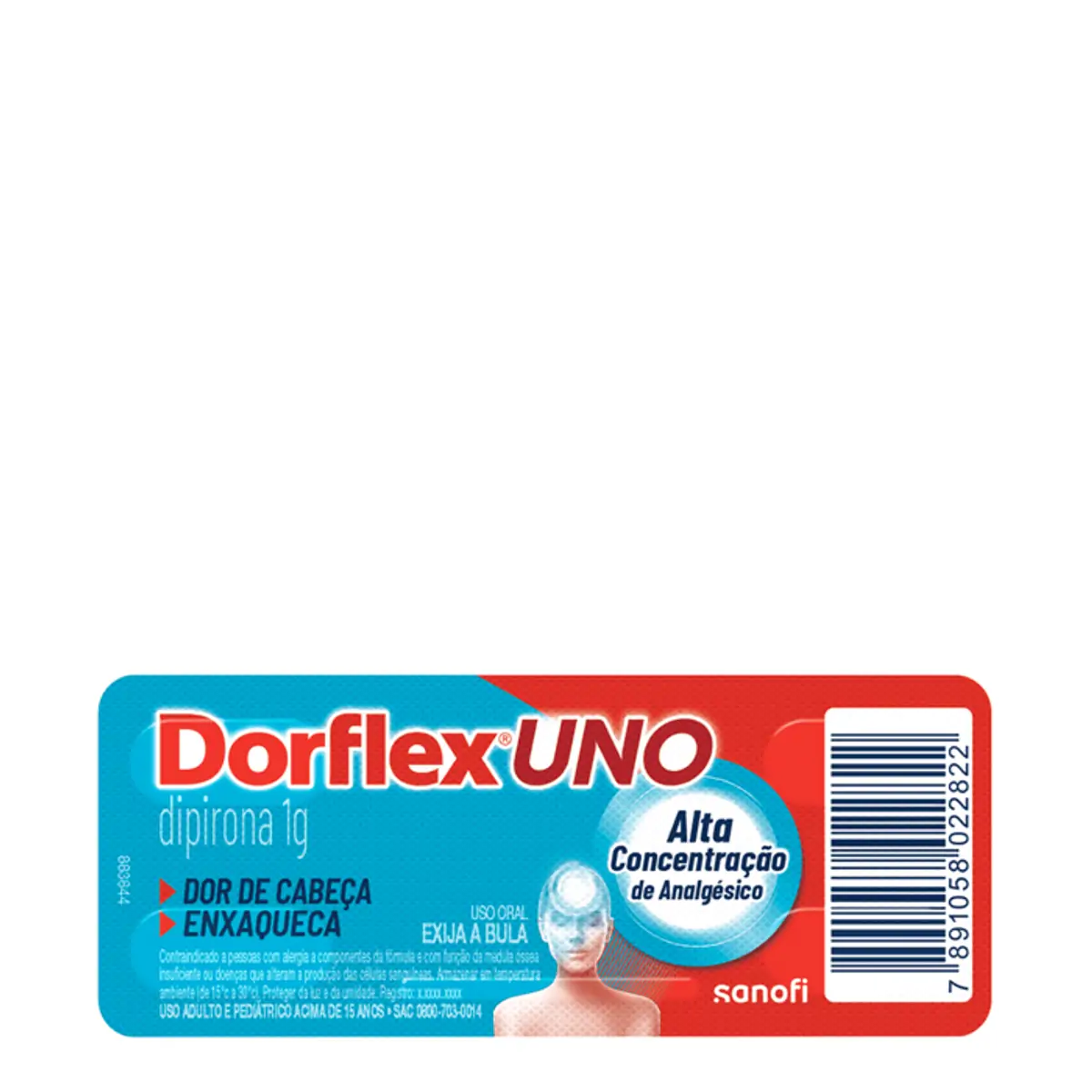 Imagem do produto DORFLEX UNO 1G COMPRIMIDO EFERVESCENTE COM 2 UNIDADES