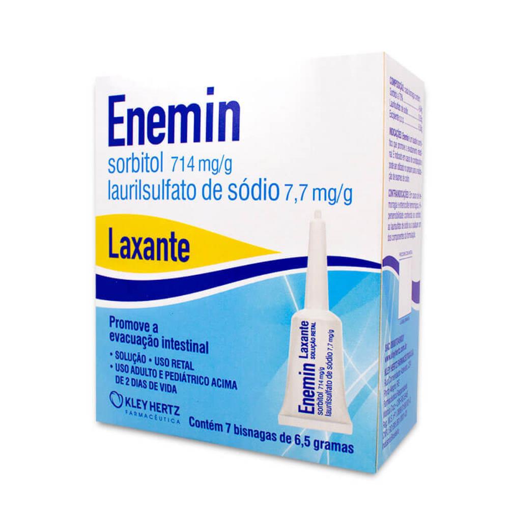 Imagem do produto ENEMA ENEMIN 714MG+7,7MG/G SOLUCAO RETAL CAIXA COM 7 BISNAGAS DE 6,5G