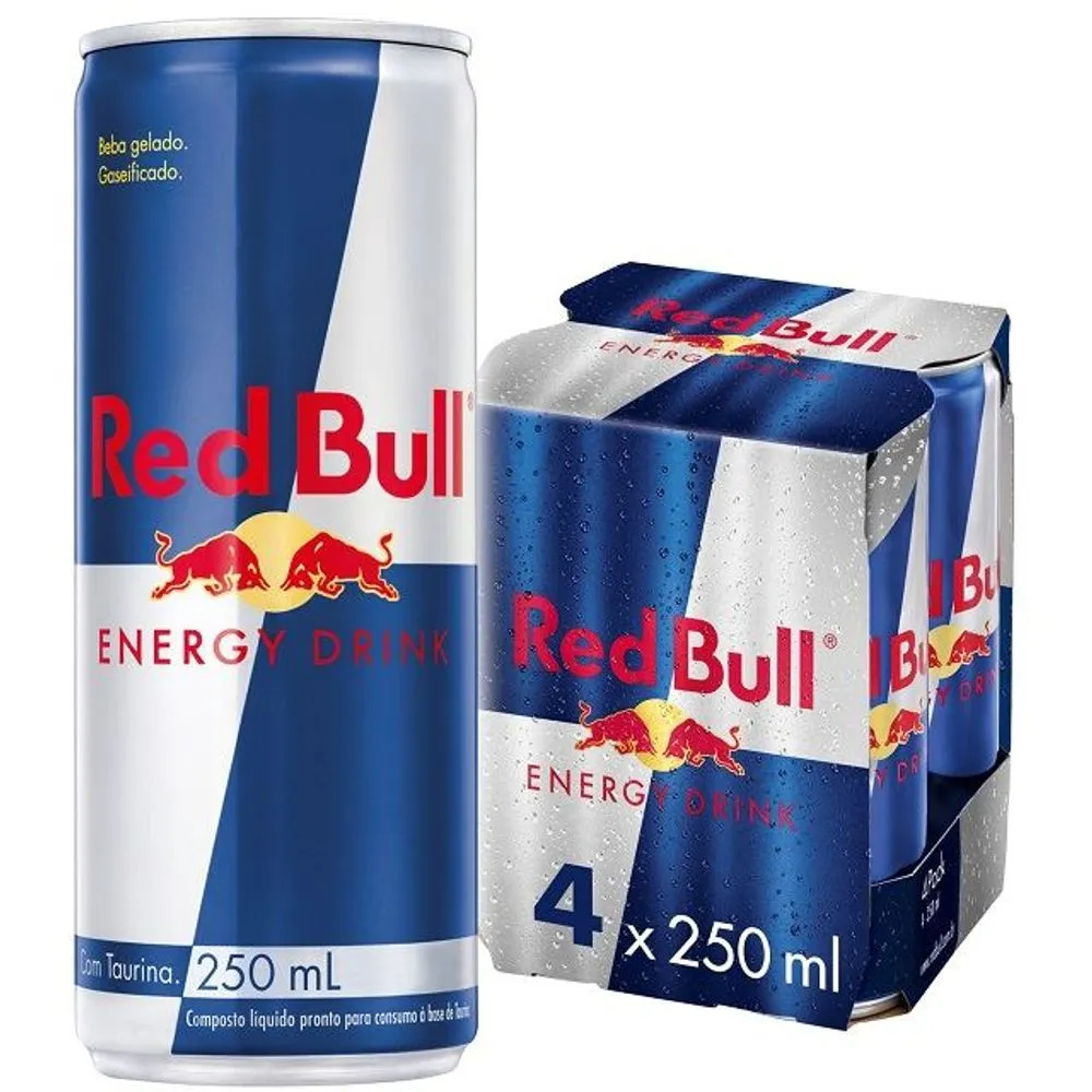 Imagem do produto ENERGETICO RED BULL 4 PACK 250ML