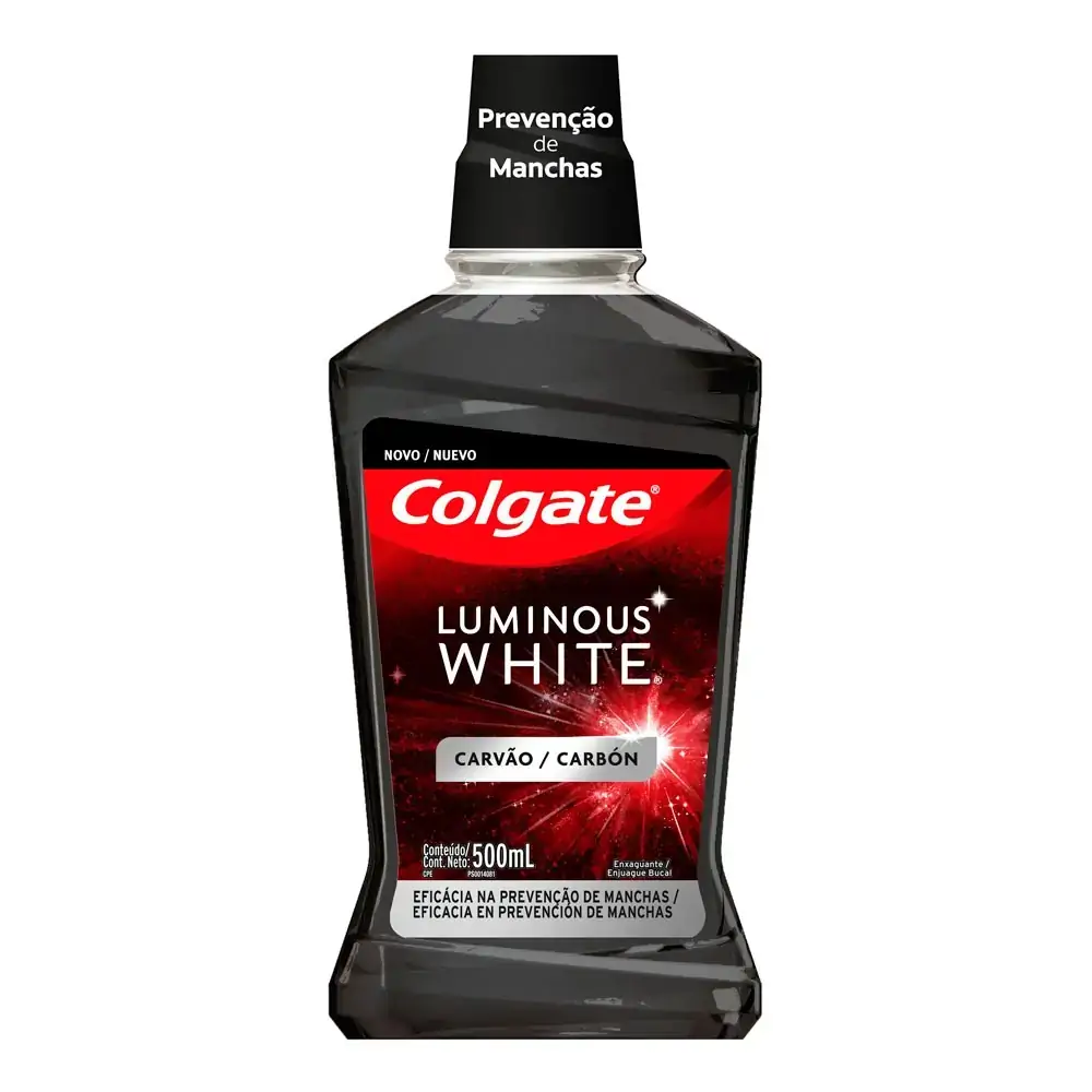 Imagem do produto ENXAGUANTE BUCAL COLGATE LUMINOUS WHITE CARVAO 500ML