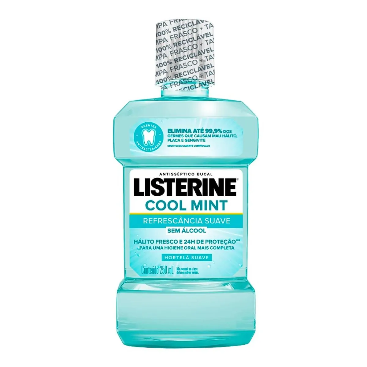Imagem do produto ENXAGUANTE BUCAL LISTERINE COOL MINT MENTA SUAVE SEM ALCOOL 250ML