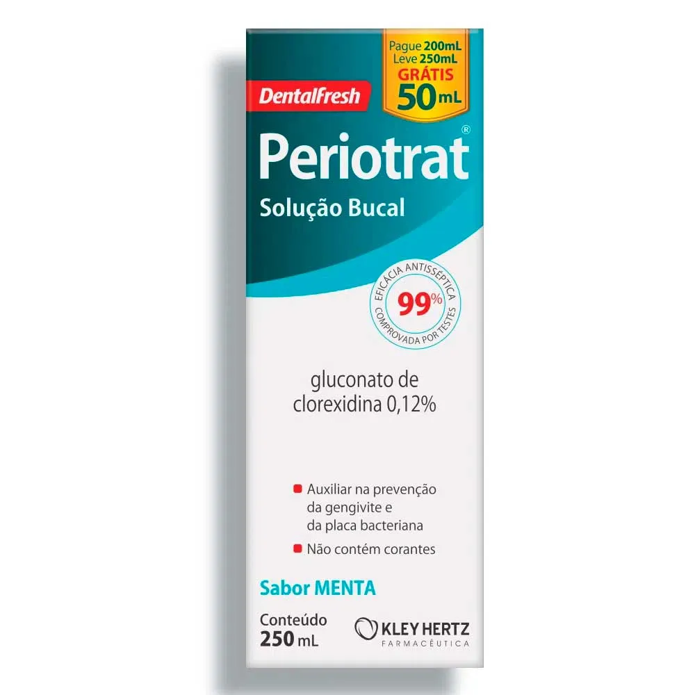 Imagem principal de ENXAGUANTE BUCAL PERIOTRAT MENTA COM ALCOOL 250ML