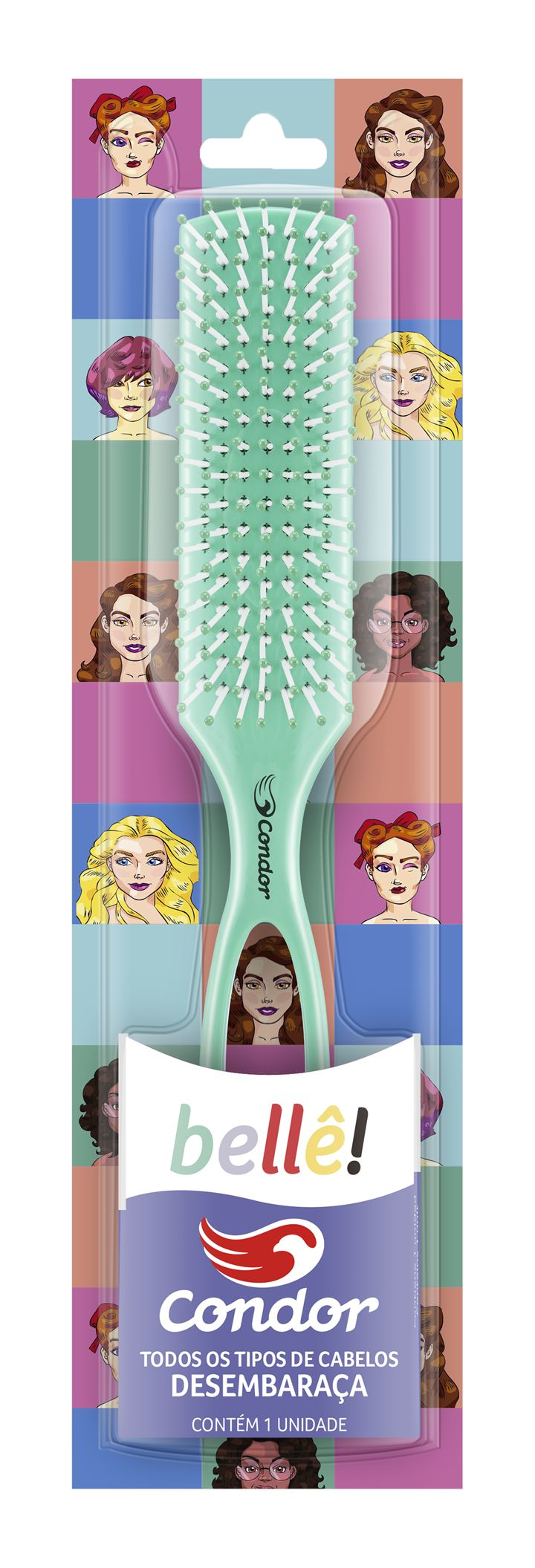 Imagem do produto ESCOVA DE CABELO CONDOR BELLE PLANA
