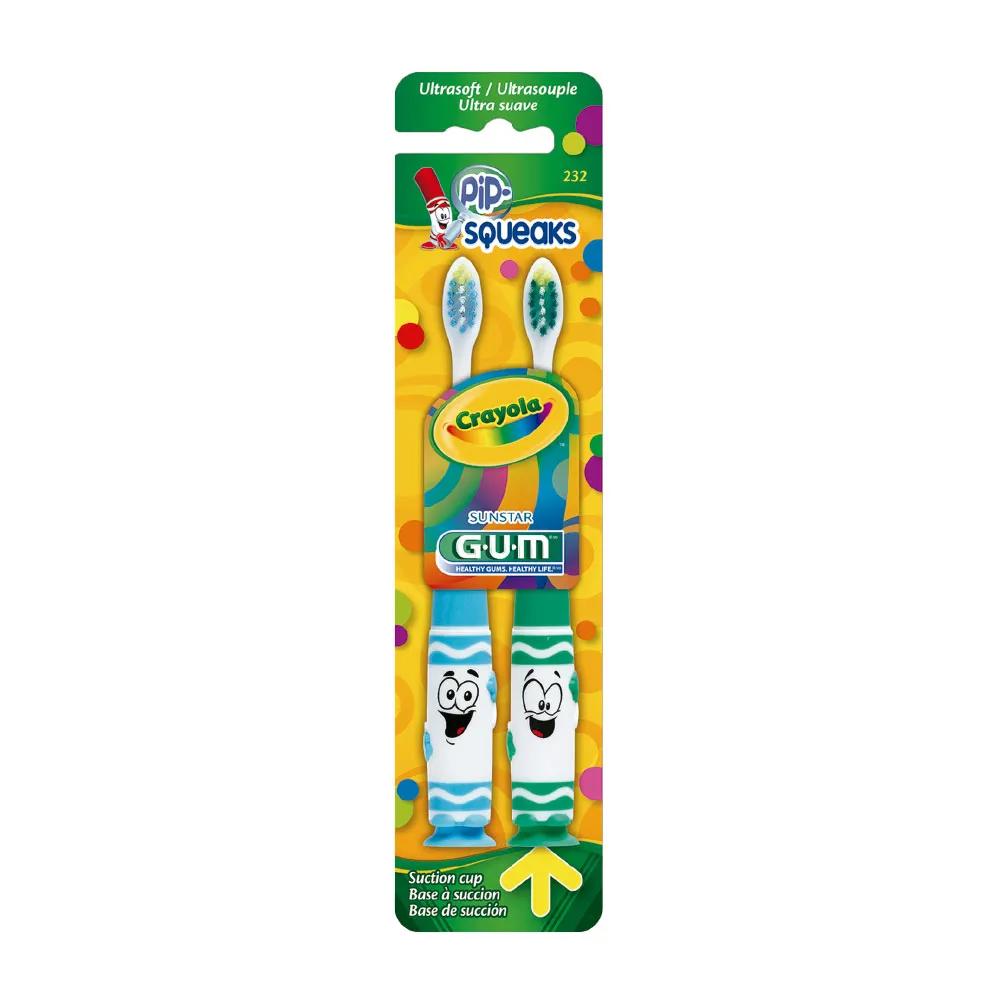 Imagem do produto ESCOVA DE DENTE INFANTIL GUM CRAYOLA PIP COM 2 UNIDADES