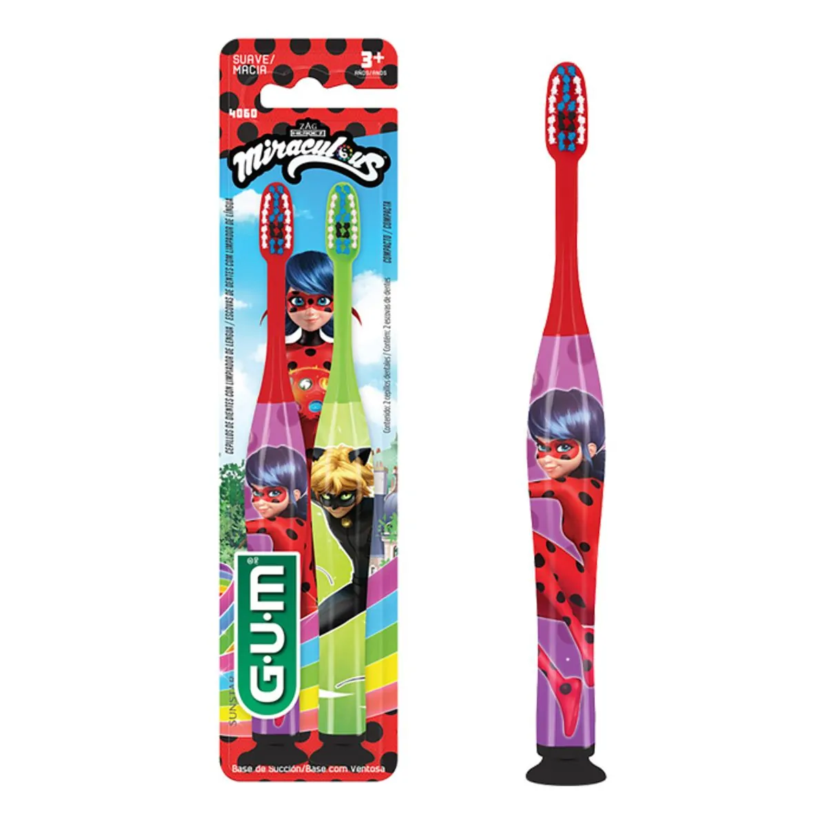 Imagem do produto ESCOVA DE DENTE INFANTIL GUM MIRACULOUS MANUAL COM 2 UNIDADES