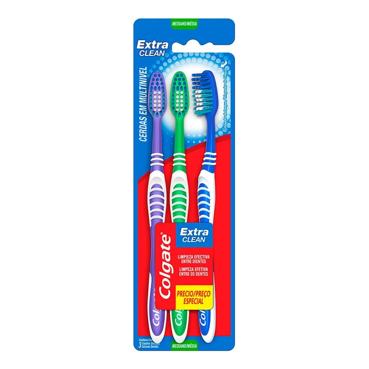 Imagem do produto ESCOVA DENTAL COLGATE EXTRA CLEAN LEVE 3 PAGUE 2