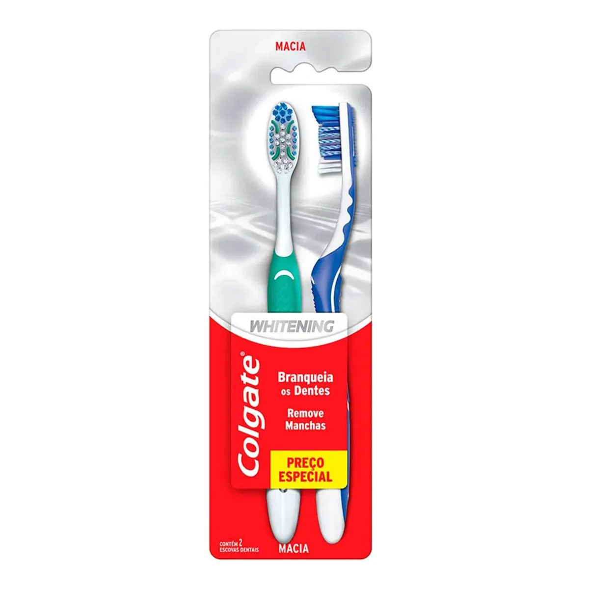 Imagem do produto ESCOVA DENTAL COLGATE WHITENING COM 2 UNIDADES