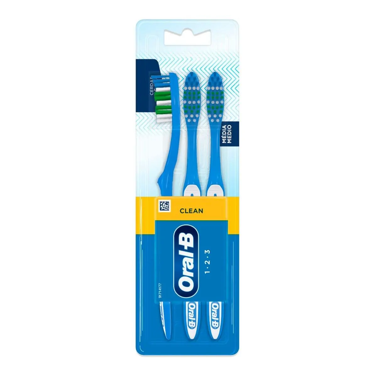 Imagem do produto ESCOVA DENTAL ORAL B 123 MEDIA LEVE 3 PAGUE 1