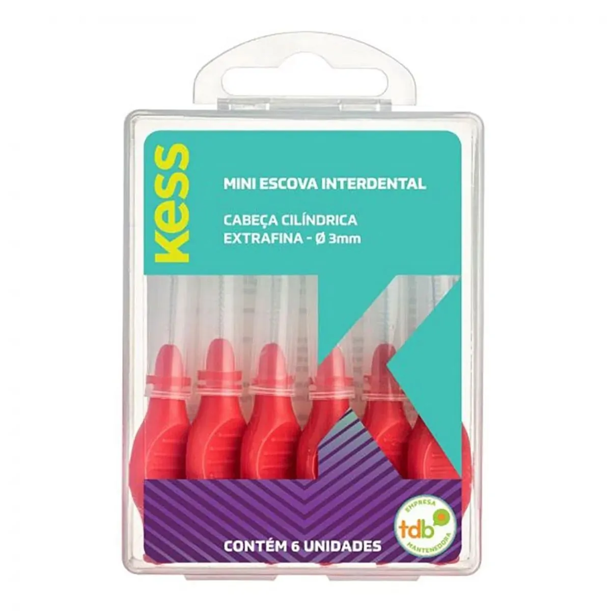 Imagem do produto ESCOVA INTERDENTAL KESS MINI CILINDRICA EXTRA COM 6 UNIDADES