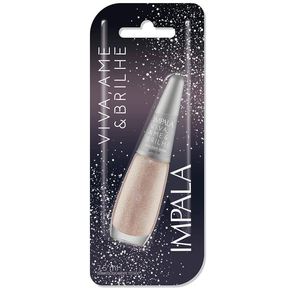 Imagem do produto ESMALTE GLITTER 3D IMPALA VIVA COM AMOR