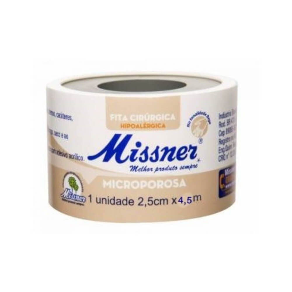 Imagem do produto FITA MICROPOROSA MISSNER BEGE 2,5CM X 4,5M
