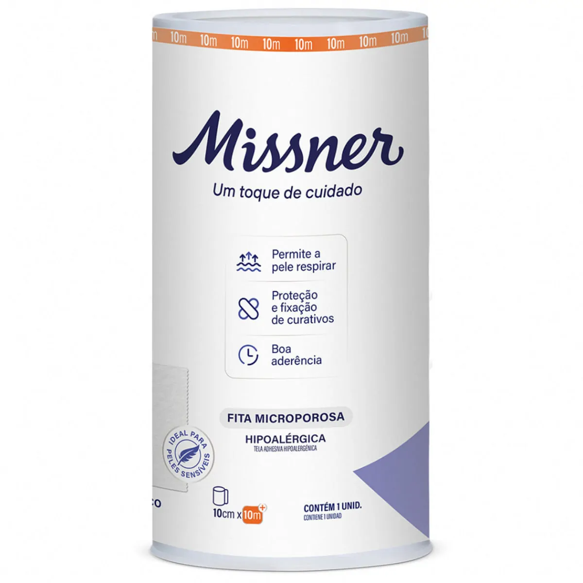 Imagem do produto FITA MICROPOROSA MISSNER BRANCA 10CM X 10M
