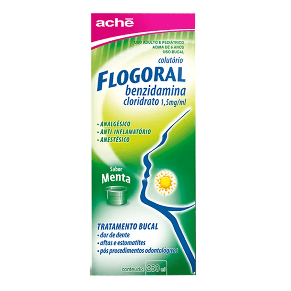 Thumbnail de FLOGORAL COLUTORIO SABOR MENTA 250ML COM COPO MEDIDA