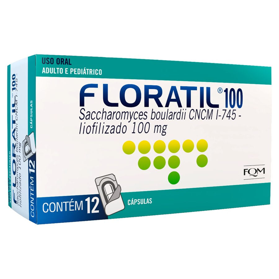 Thumbnail de FLORATIL 100MG CAIXA COM 12 CAPSULAS