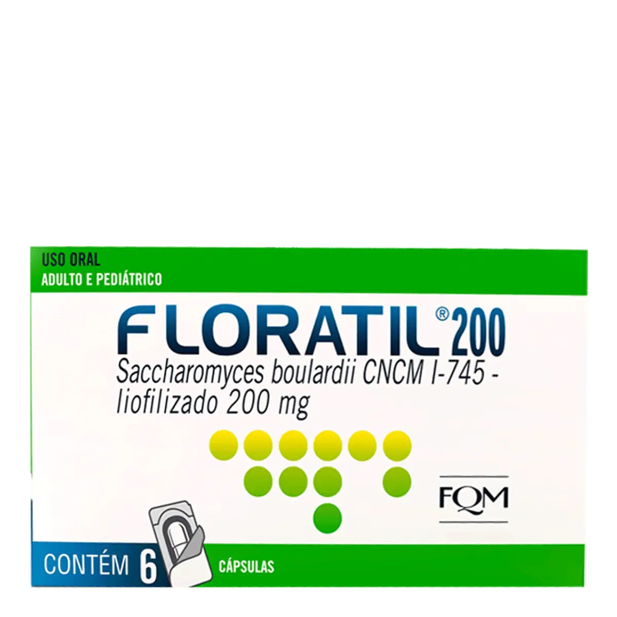 Thumbnail de FLORATIL 200MG CAIXA COM 6 CAPSULAS
