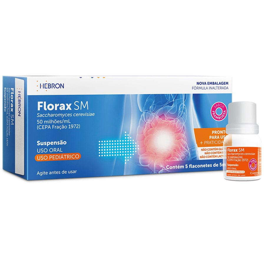 Imagem do produto FLORAX PEDIATRICO CAIXA COM 5 FRASCOS DE 5ML