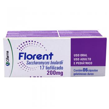 Thumbnail de FLORENT 200MG CIFARMA CAIXA COM 6 CAPSULAS
