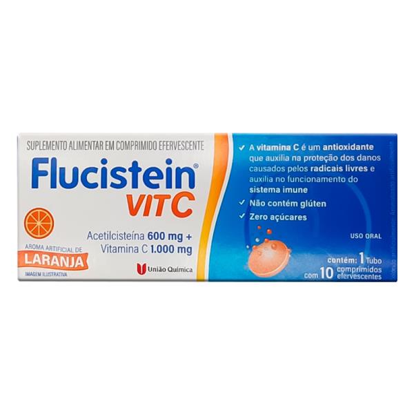 Imagem do produto FLUCISTEIN VITAMINA C CAIXA COM 10 COMPRIMIDOS EFERVESCENTES