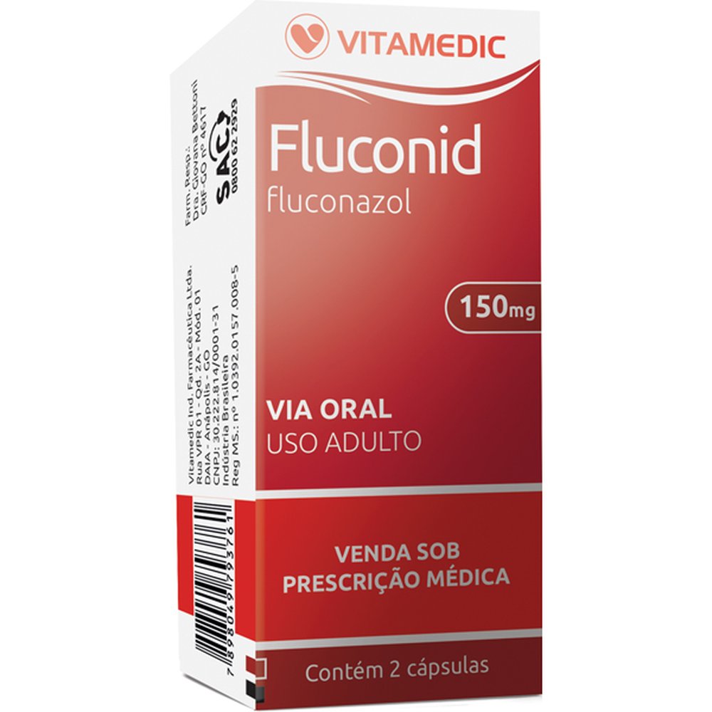 Imagem do produto FLUCONID 150MG VITAMEDIC CAIXA COM 2 CAPSULAS GELATINOSAS