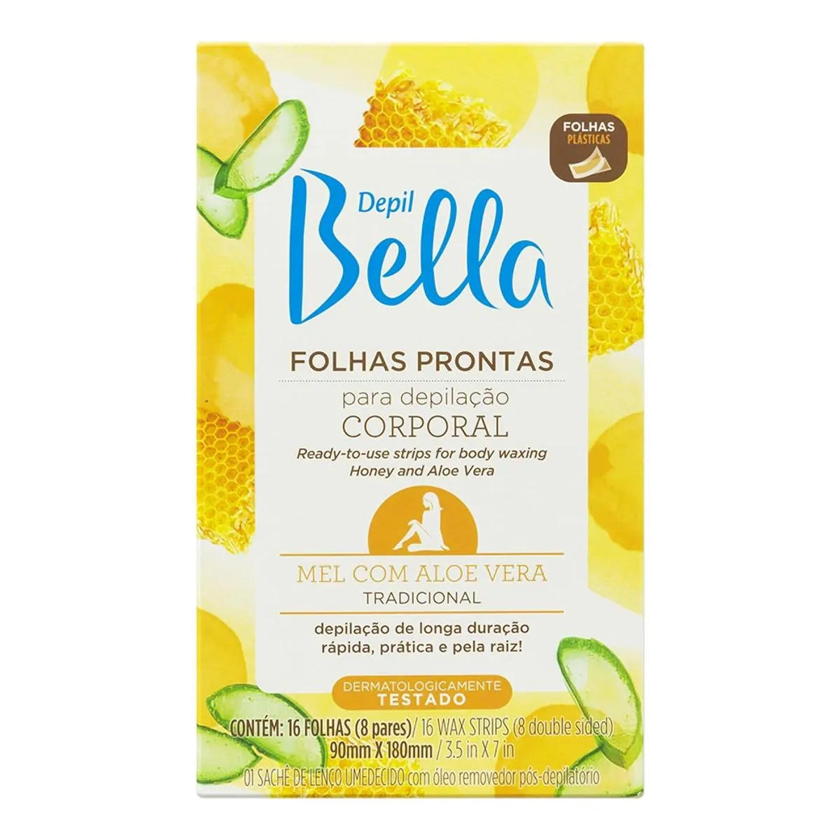Imagem do produto FOLHAS DEPILATORIAS CORPORAIS DEPILBELLA MEL