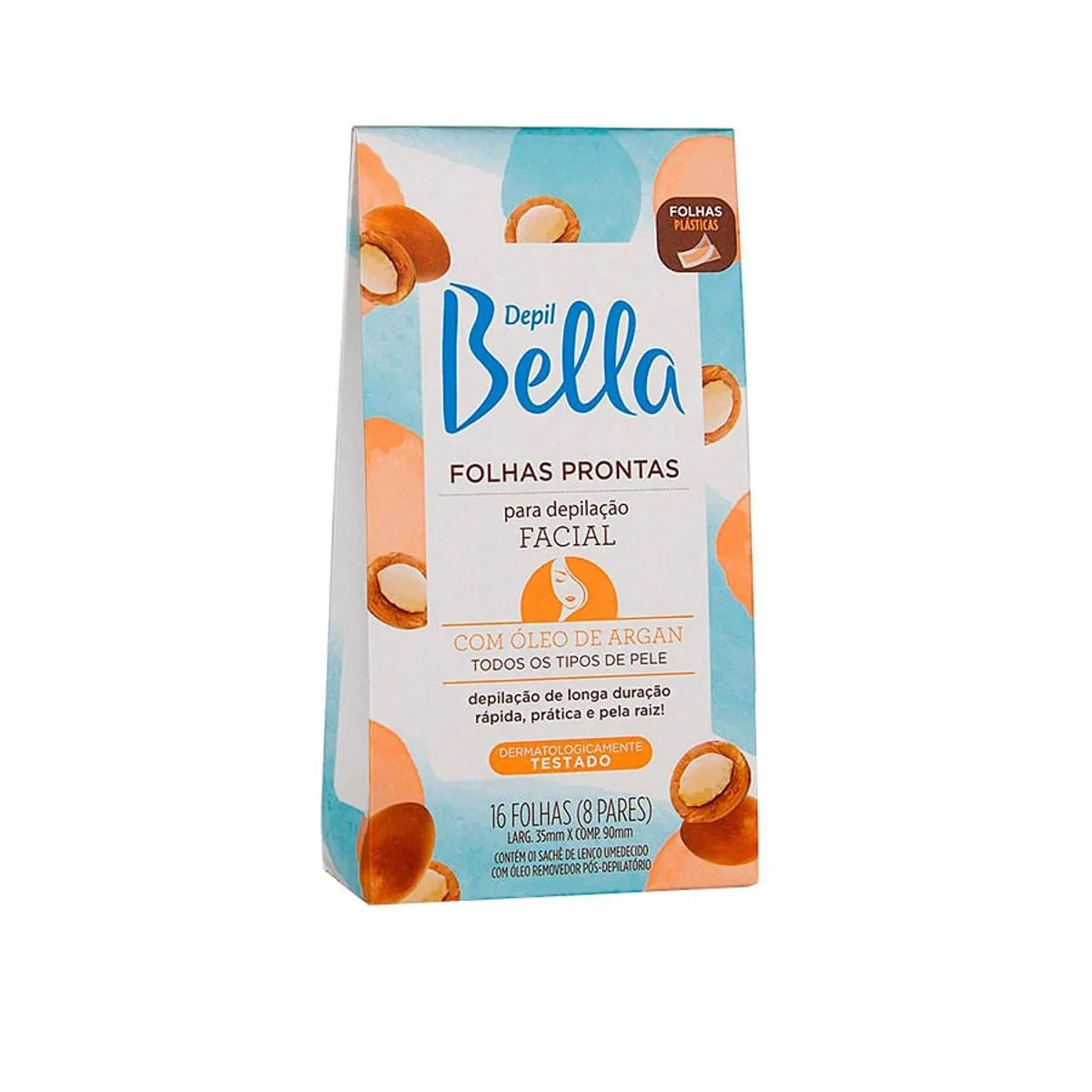 Imagem do produto FOLHAS DEPILATORIAS FACIAIS DEPILBELLA ARGAN