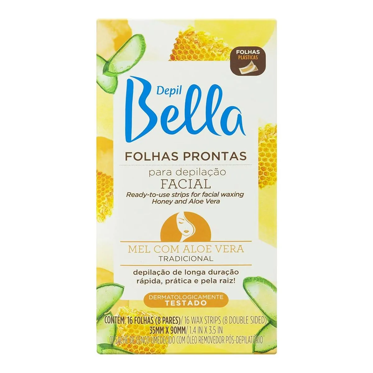 Imagem do produto FOLHAS DEPILATORIAS FACIAIS DEPILBELLA MEL