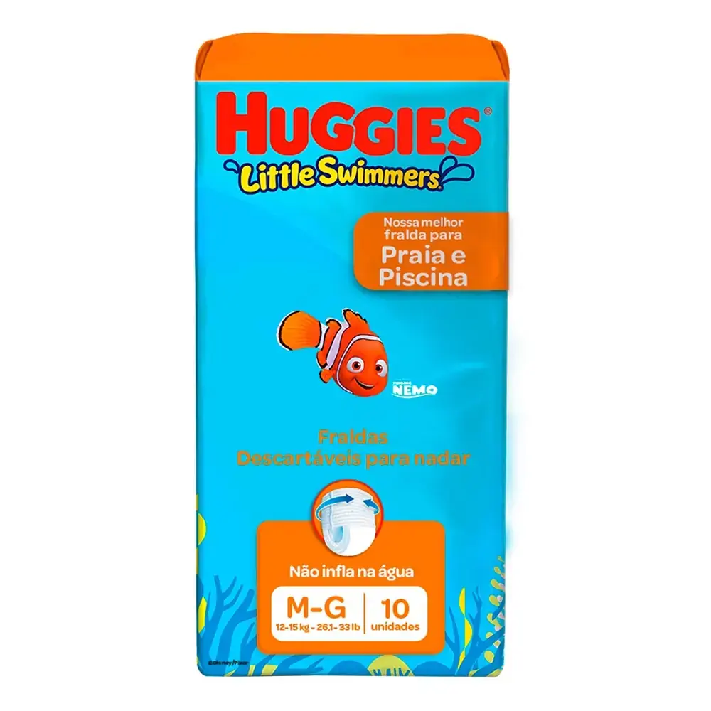 Imagem do produto FRALDA DE BANHO HUGGIES LITTLE SWIMMERS TAMANHO G COM 10 UNIDADES