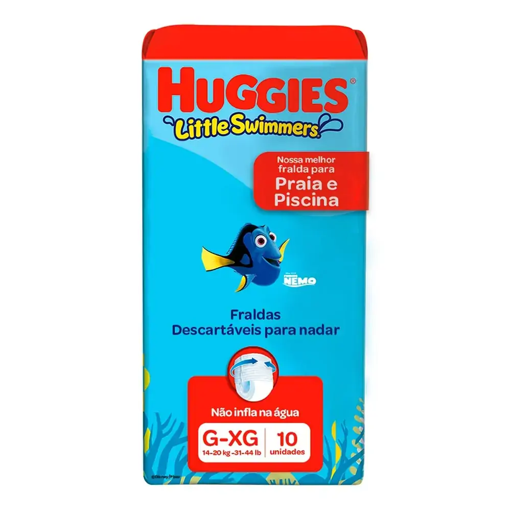 Thumbnail de FRALDA DE BANHO HUGGIES LITTLE SWIMMERS TAMANHO G/XG COM 10 UNIDADES