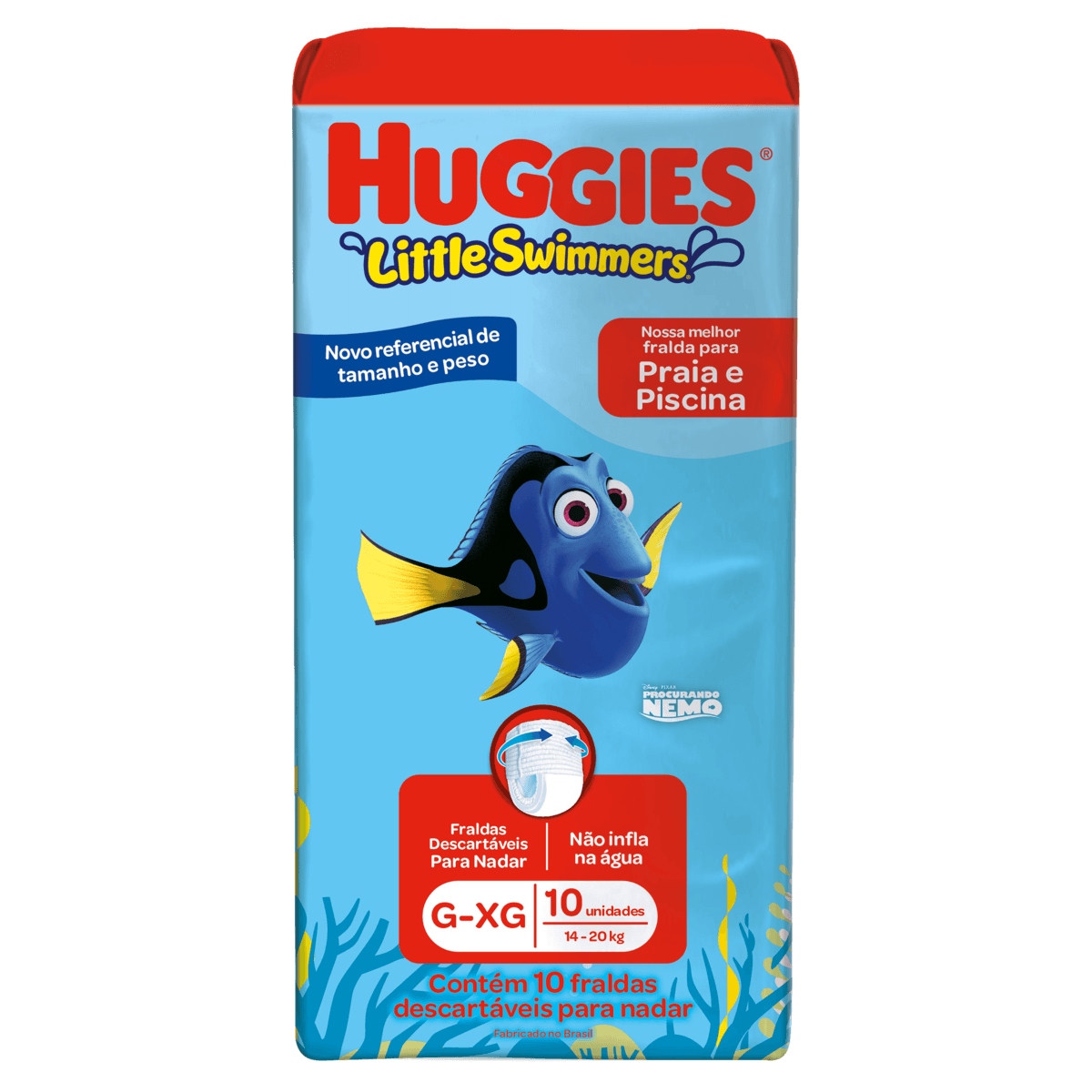 Imagem do produto FRALDA DE BANHO HUGGIES LITTLE SWIMMERS TAMANHO G/XG COM 10 UNIDADES