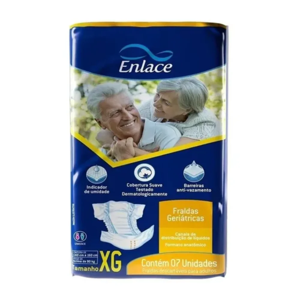 Imagem do produto FRALDA DESCARTAVEL ADULTO ENLACE TAMANHO XG COM 7 UNIDADES