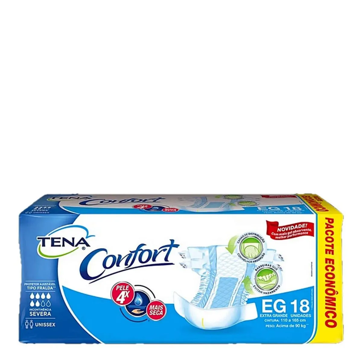 Imagem do produto FRALDA DESCARTAVEL ADULTO TENA CONFORT MEGA TAMANHO EG COM 18 UNIDADES
