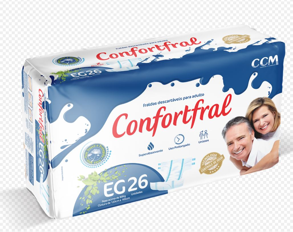 Imagem do produto FRALDA DESCARTAVEL GERIATRICA CONFORT FRAL ECONOMICA TAMANHO EG COM 26 UNIDADES