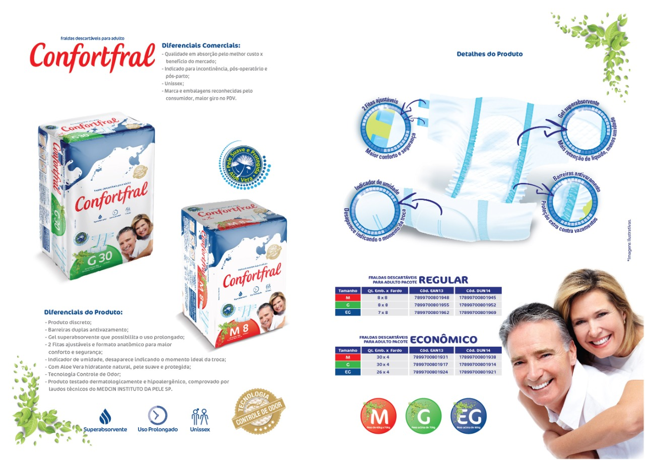 Imagem do produto FRALDA DESCARTAVEL GERIATRICA CONFORT FRAL ECONOMICA TAMANHO G COM 30 UNIDADES