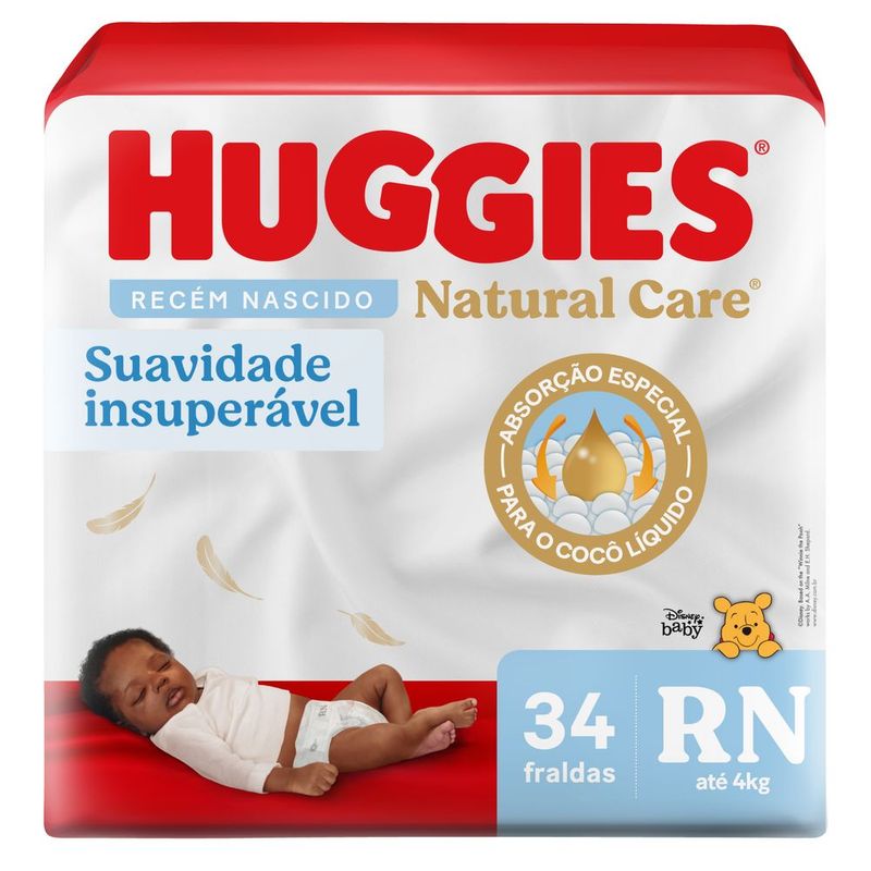 Imagem do produto FRALDA DESCARTAVEL HUGGIES NATURAL CARE RECEM NASCIDO