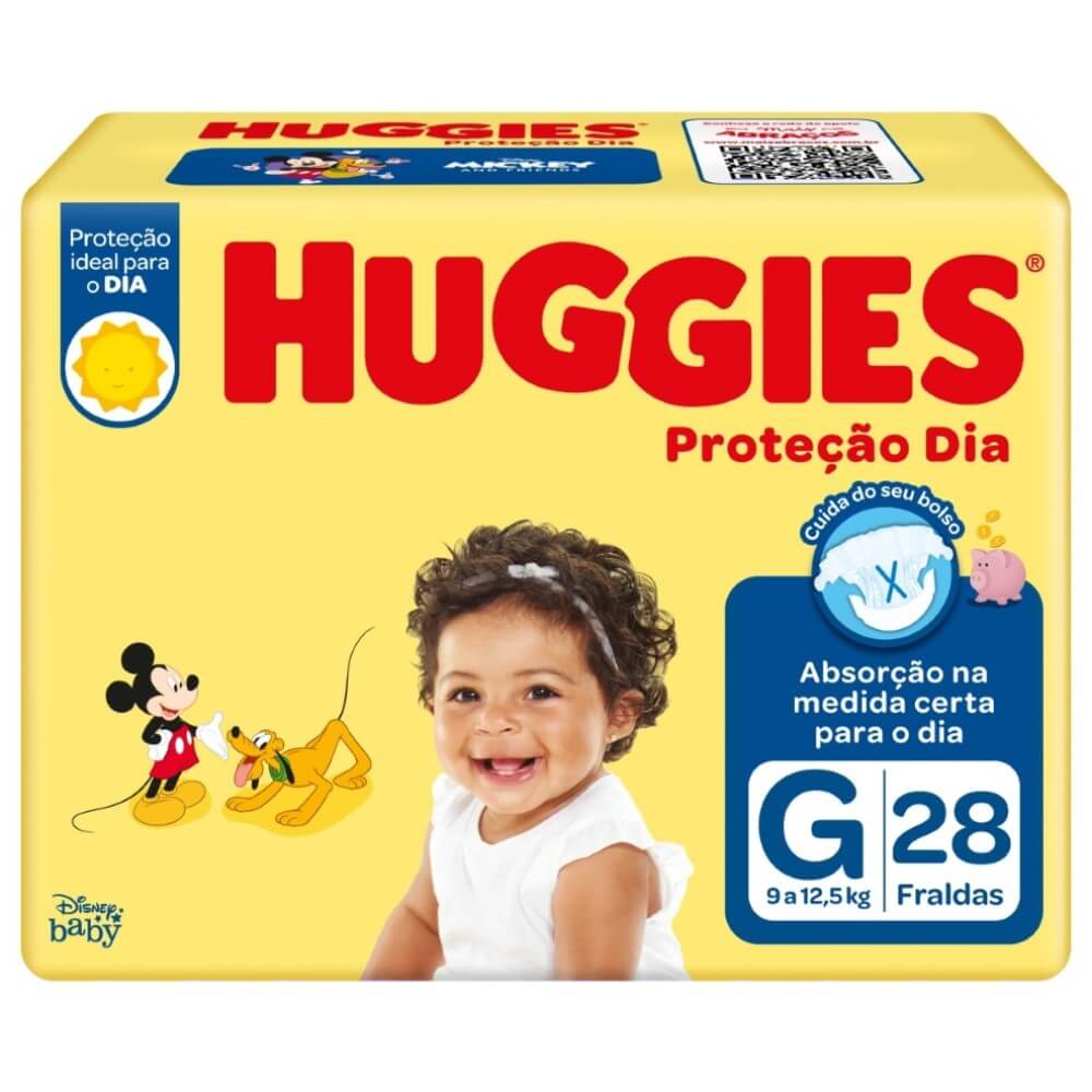 Imagem do produto FRALDA DESCARTAVEL HUGGIES PROTECAO DIA JUMBO TAMANHO G COM 28 UNIDADES