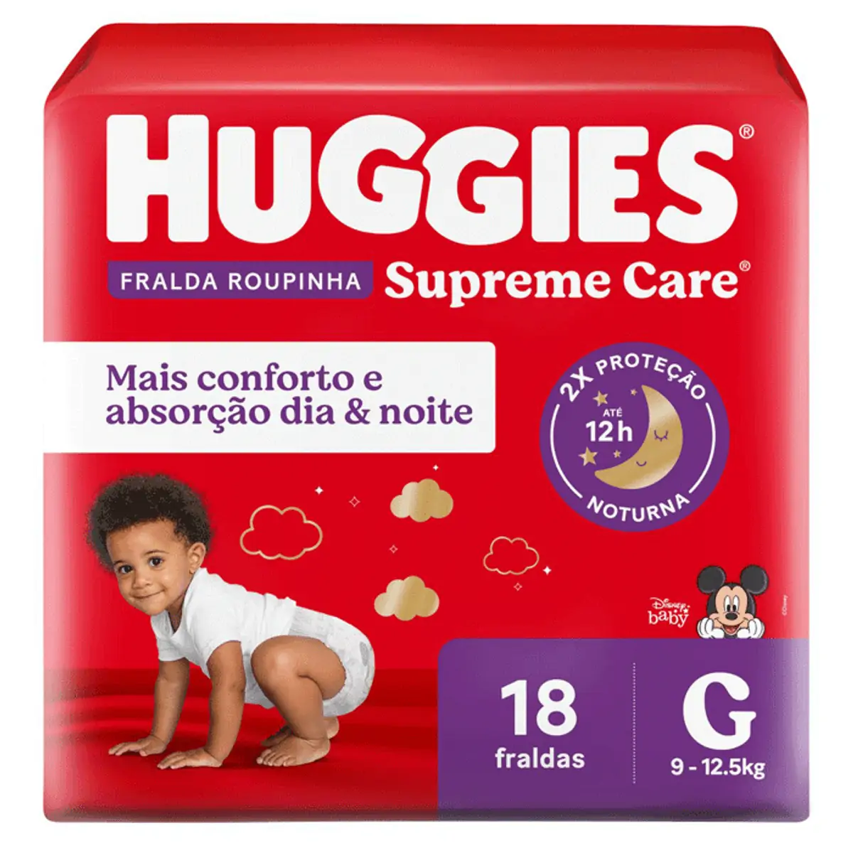 Imagem do produto FRALDA DESCARTAVEL HUGGIES SUPREME CARE TAMANHO G COM 18 UNIDADES