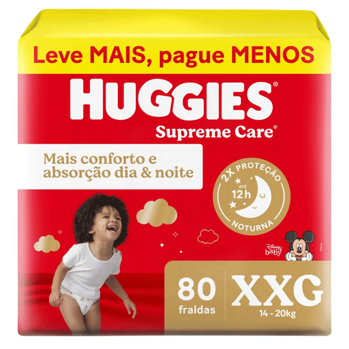 Thumbnail de FRALDA DESCARTAVEL HUGGIES SUPREME CARE TAMANHO XXG COM 80 UNIDADES