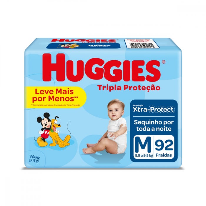 Imagem do produto FRALDA DESCARTAVEL HUGGIES TRIPLA PROTECAO JUMBINHO HIDRATANTE TAMANHO G COM 14 UNIDADES
