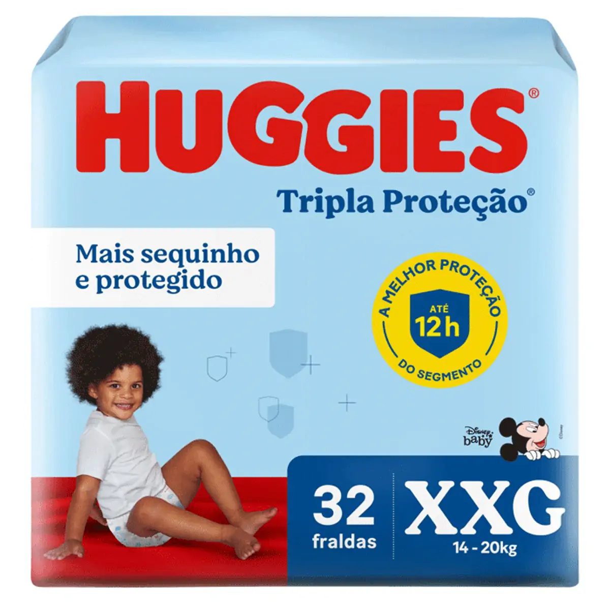 Imagem do produto FRALDA DESCARTAVEL HUGGIES TRIPLA PROTECAO TAMANHO XXG COM 32 UNIDADES