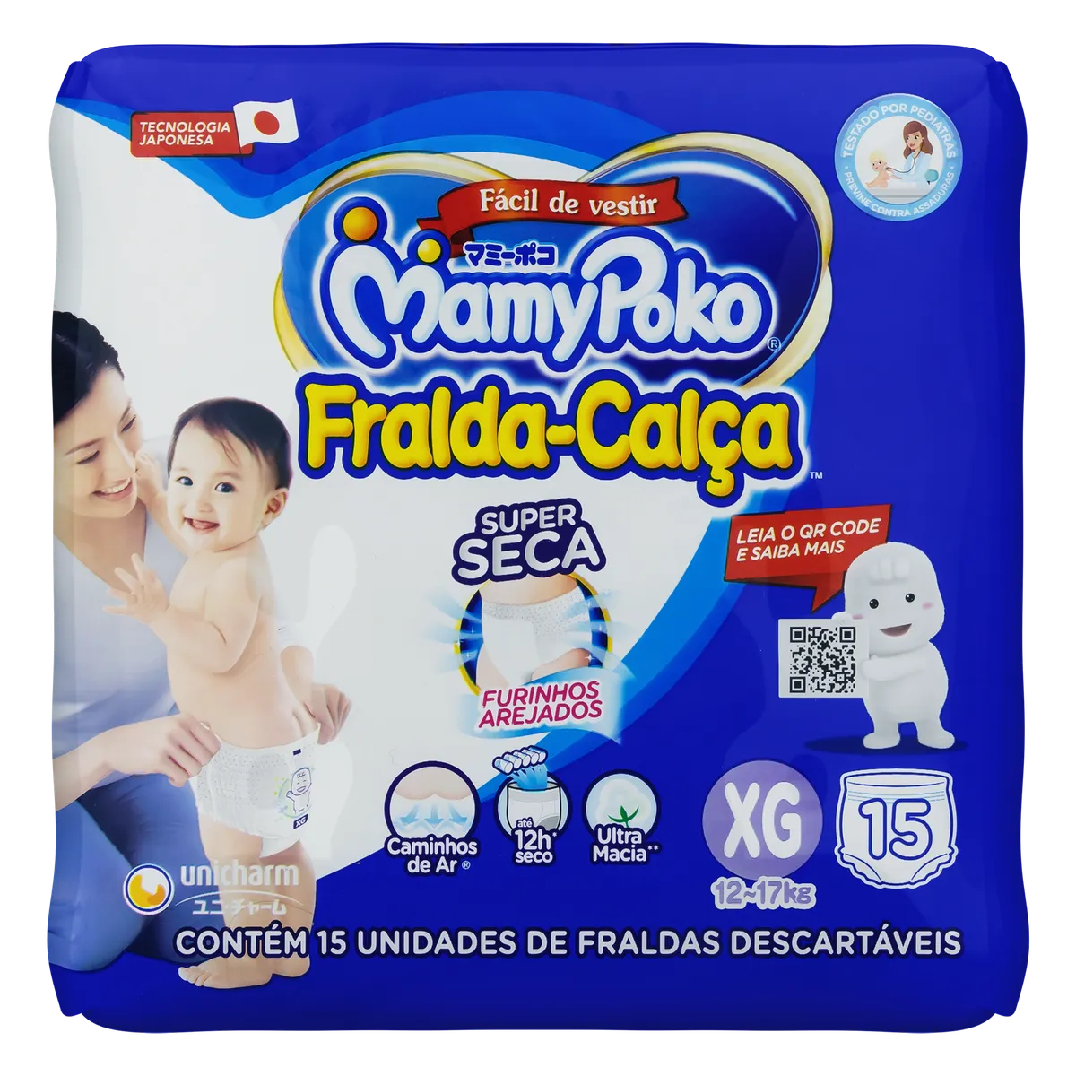 Imagem do produto FRALDA DESCARTAVEL MAMYPOKO CALCA REGULAR TAMANHO XG COM 15 UNIDADES