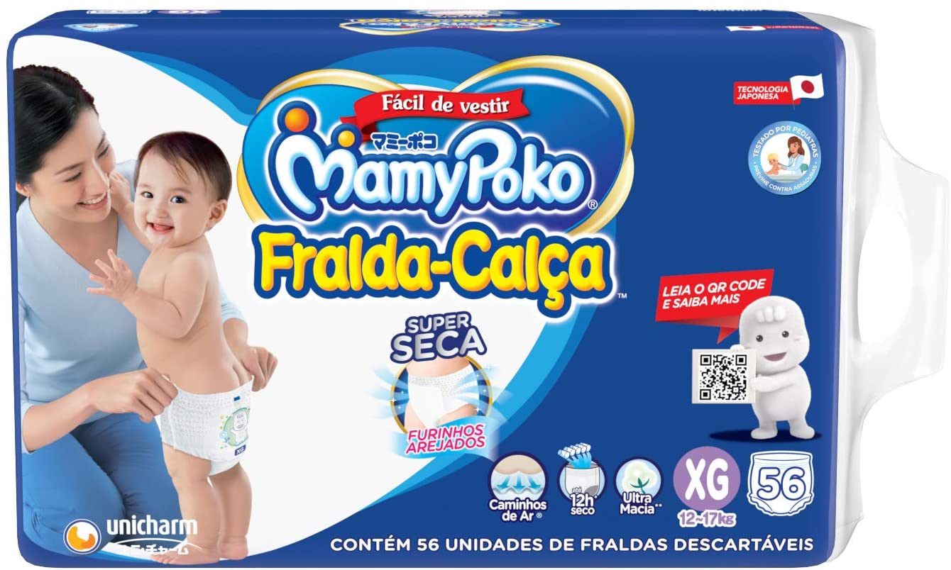 Imagem do produto FRALDA DESCARTAVEL MAMYPOKO CALCA SUPER TAMANHO XG COM 52 UNIDADES