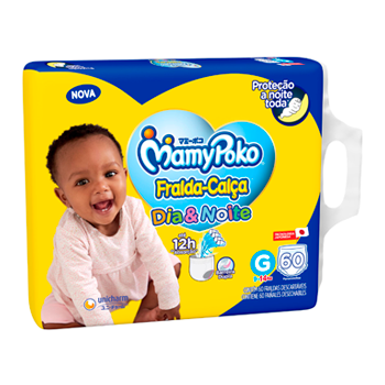 Imagem do produto FRALDA DESCARTAVEL MAMYPOKO DIA E NOITE CALCA GIGA TAMANHO G COM 60 UNIDADES