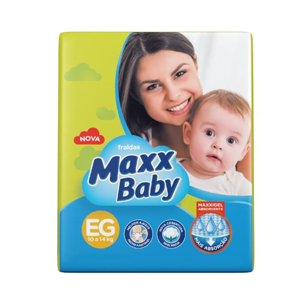 Imagem de FRALDA DESCARTAVEL MAXX BABY MEGA TAMANHO EG COM 30 UNIDADES